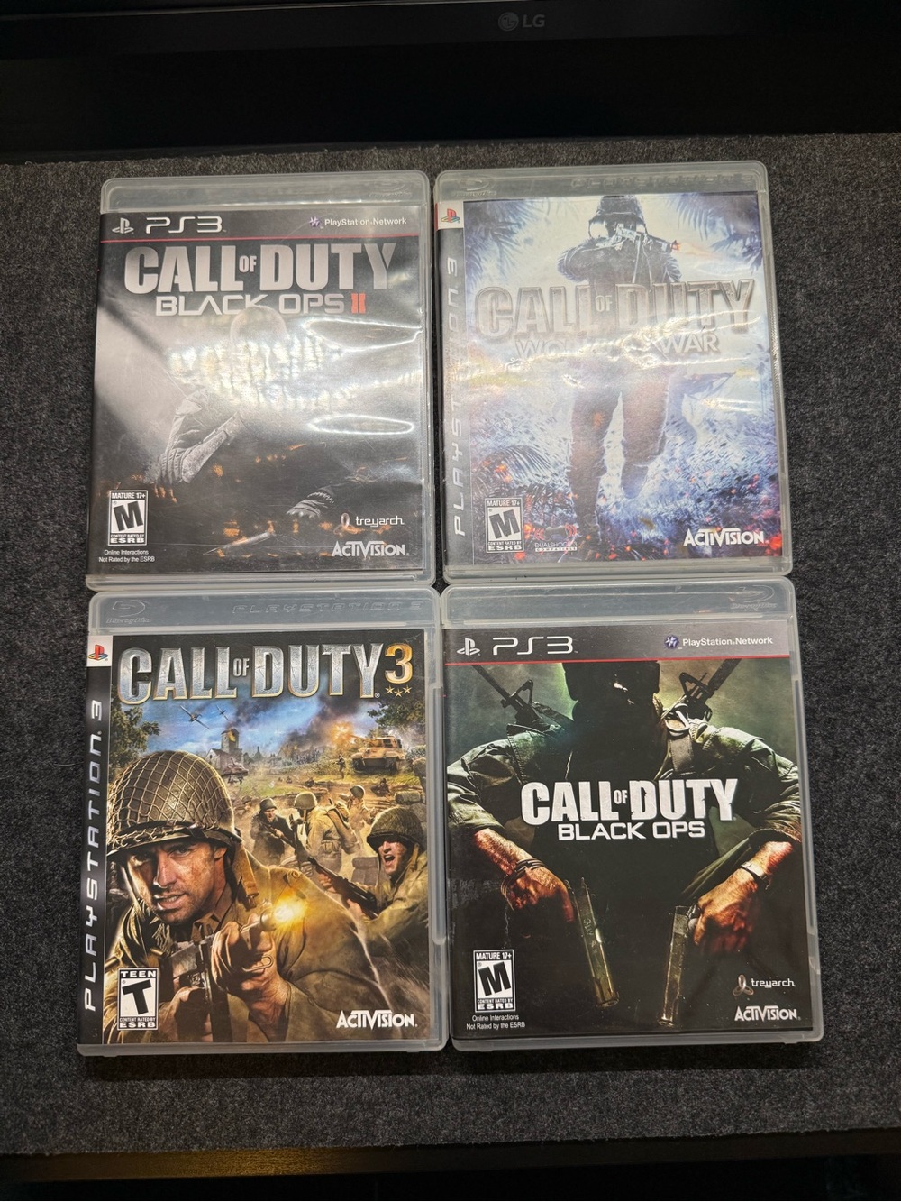 Lot of 4 Call of Duty PS3 Game Bundle